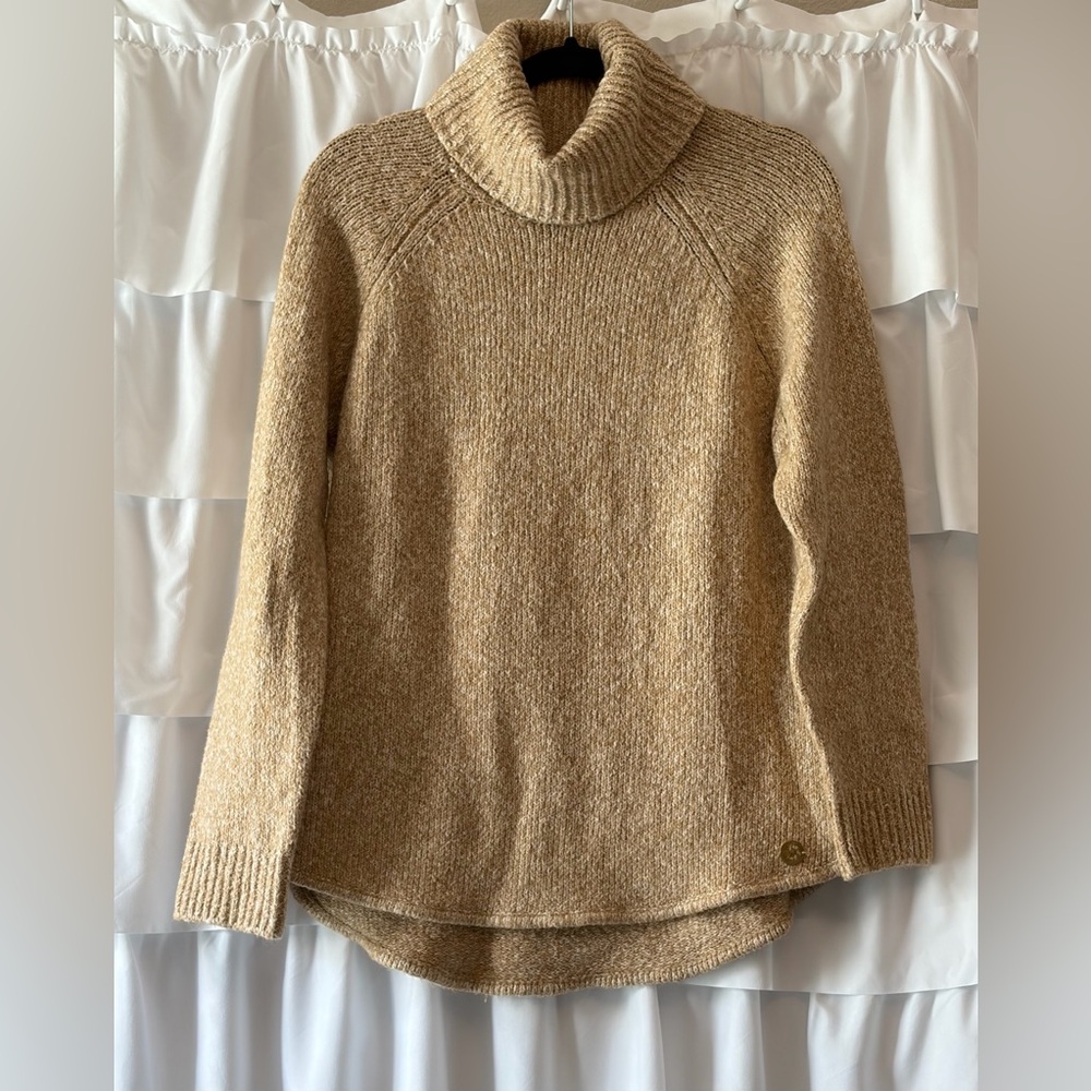 Michael Kors Cozy Tan Turtleneck Sweater